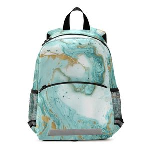 School Bags blue marble printed baby backpack kindergarten backpack children's backpack girl boy backpack 230712