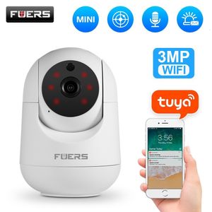 IP -камеры Fuers 3MP Camera Tuya Smart Home Indoor Wi -Fi Wireless Supless Audio Cam CCTV Автоматическое отслеживание безопасности Baby Monitor 230712
