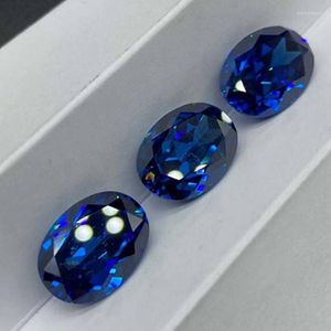 Loose Gemstones Natural Blue Sapphire Deep Sea Oval Shape Cut Gemstone Synthetic Gems For Jewelry