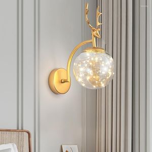 Wall Lamp Nordic Led Antlers Lamps Living Room Bedroom Background Light Corridor Aisle Attic Bedside Home Creative Fixture
