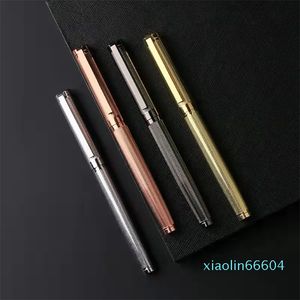 Fountain Pens High Quality Silver Clip Metal Pen Office Business Writing Calligraphy Ink Stationery School Supplies