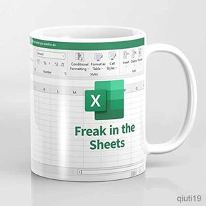 Кружки тумблер урод в листах Excel Spreadshet Mug Freshing Gifts для женщин -бухгалтера кружка на день рождения Кубок R230712