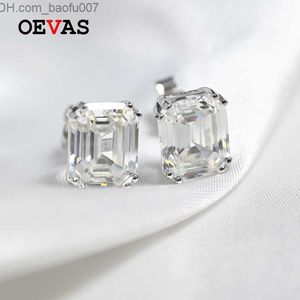 Charm Oevas Classic 925 Sterling Silver High Carbon Gemstone Diamond Earrings Earstuds Wedding Bride Exquisite Jewelry Present Partihandel Z230713