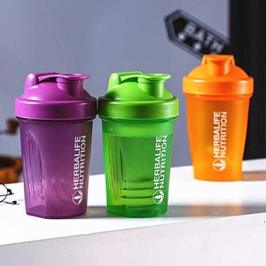 bottiglia d'acqua Sport 400ML Proteine del siero di latte in polvere Miscelazione Fitness Palestra Shaker Bottiglia per bevande in plastica portatile per esterni Cocina mannaia