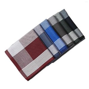 Bow Ties 6Pcs Pocket Square Hanky Cotton Men's Handkerchiefs For Weddings Gentlemen Father