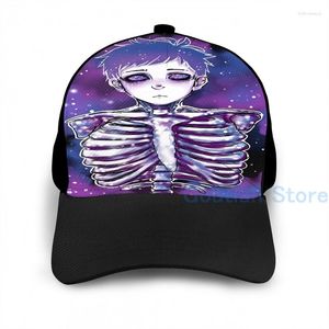 Bonés Bola Moda Galaxy Skeleton Boy Boné Basquete Masculino Feminino Estampa Gráfica Preto Unissex Chapéu Adulto