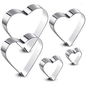 Bakeware Aletleri 5 Parça Kalp Şekli Kurabiye Kesici Seti Sevgililer Paslanmaz Çelik Sevgililer Günü Mevcut
