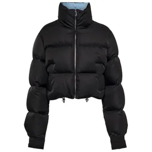 Heißer Verkauf Designer Daunenjacke Damen Parka Mode mit umgekehrten Dreiecksärmeln abnehmbare Daunen Parkas Weste Winter Kurzmantel Jacken Größe