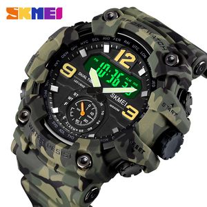 SKMEI Waterproof Luminous Sports Chronograph Watch Army Camouflage Special Forces Japanese Movement Electronic Watch 1637