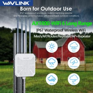 Routers High Power Long Range Outdoor Weatherproof Wireless WIFI Extender AP Repeater Wifi 6 AX1800 AC1200 Dual Band 2 4G 5Ghz Booster 230712
