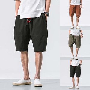 Men's Shorts Gift Boy Casual Sports Beach Cotton Linen Knit Men Workout Mens