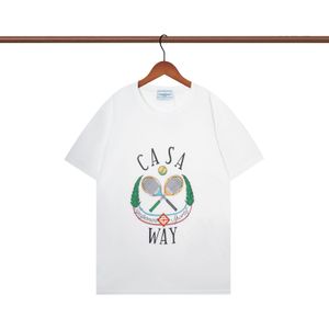 Casablanc Tennis Club överdimensionerade T -skjorta Mens Designer Shirts For Men Casablanca Shirt Camiseta Mode Casual Tees Kleidung Street Summer Clothing 960