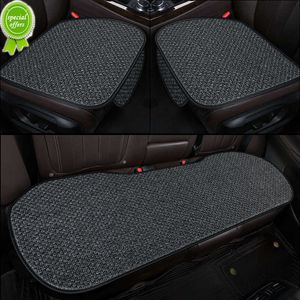 New Flax Car Seat Cover Protector Linen Front Rear Back Cushion Protection Pad Mat With Storage Bag for Auto Interior Truck Suv Van