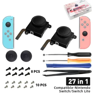 Controladores de jogo Joystick analógico 3D Compatível com manípulo - Interruptor OLED Joy Con Gamepad Módulo de substituição do sensor Ferramentas de reparo