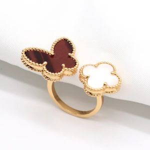 lucky ring four leaf cleef love gold rings for women mens luxury wedding rings