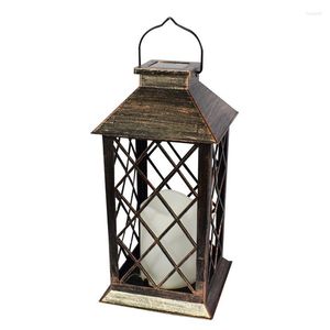 Party Decoration Solar Candle Lantern Retro Courtyard Garden LED Outdoor Yard Light Hanging Lamp Decorative Lights