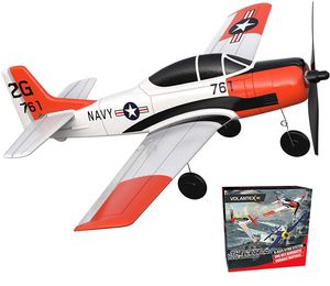 Aeronave Elétrica/RC Volantex 761-9 2.4G Aeronave de espuma de 6 eixos T28 Planador de aeronave RC EPP 4CH warbird com estabilizador Xpilot/um botão pneumático RTF 230711