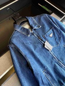 Erkek Ceketler İlkbahar ve Sonbahar Moda Tasarımcı Ceket ABD Boyut Fermuarı Mavi Jean Ceket Yüksek Kişilik Tasarım Lüks Erkek Ceket J230712