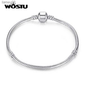 WOSTU Hot Sale Love Chain Bracelets Fit Original DIY Charm Beads Pulseira Liga Jóias Presente para Homens Mulheres 1621cm Ajustável L230704