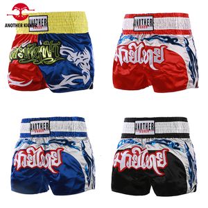 Erkek şortları kısa kickboks saten polyester muay thai şort kavga tekme boks pantolon erkekler kadın çocuklar savaşmak mma giyim 230711