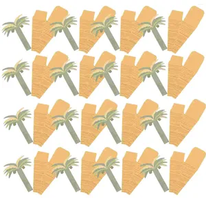 Embalagem de presente Caixa de doces Árvore Palmeira Caixas de lembrancinhas de festa Tropical 3D Luau lembrancinhas Havaianas Saco de casamento Envoltório Decoração de caixa