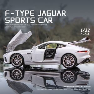 Diecast Model F-type sport model brinquedo simulação som-luz pull-back liga brinquedo fundido 230711