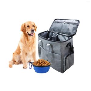 Dog Car Seat Covers Portable Pet Traveling Organizer Bag Outdoor Travel Food Tote Airline Approved Backpack With Multi-Function Pockets