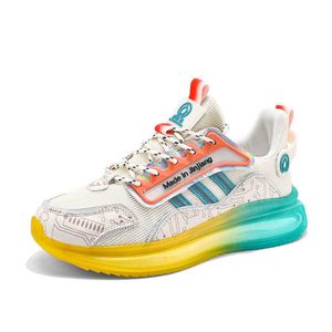 Colore sfumato Suola Uomo Donna Coppia Sneakers Scarpe da corsa sportive Scarpe da pallacanestro per ragazzi Taglia 36-45