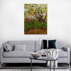 Güzel Sanatlar Tuval Resim Orchard Blossom III El işi Vincent Van Gogh Reproduction Artwork ev dekor