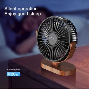 Electric Fans Cameras Home Office Room Silent Desktop USB Air Cooling Fan Wood Grain Rotation Gear Adjusted Air Conditioner Electric Fan