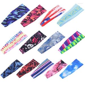 Scarves Women Elastic Yoga Headband Colorful Camo Geometric Printed Sweat Wicking Sport Hair Band Outdoor Quick Dry Headwrap