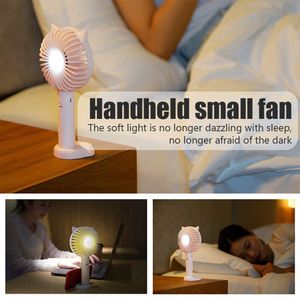 Electric Fans Cute Handheld Fan Office Desk Top USB Chargeable Portable Dormitory Mini Fan Student Office Small Cooling Fan for Travel Summer