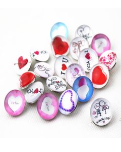 selling 20pcslot Mix heart love snap buttons DIY 18mm Snap Necklace BraceletBangles DIY Snap Jewelry Charms2693880