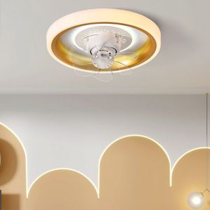 LED Ceiling Fans with Light Remote Control Dimmable Ceiling Lamp Indoor Bedroom Chandelier with Cooling Fan