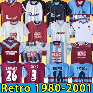 89 90 LAMPARD LAZARIDIS Retro koszulki piłkarskie COTTEE DOWIE BISHOP DICKS DI CANIO FERDINAND KITSON Home Away 100TH Koszulka piłkarska 91 92 1995 1997 długi rękaw 1986