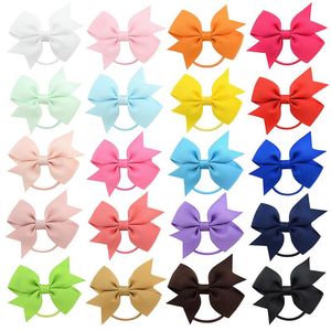 Baby Bows Mini Elastic Hair Tie Girls Rubber Head Band Rope Headwear Kids Ponytail Holder Hair Accessories