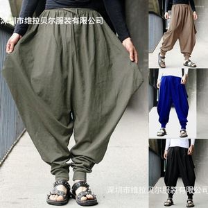 Männer Hosen Lose Coole Harlan Hosen Hip Hop Frau Hosen Retro Wrapped Bermuda Hose Casual Ins Streetwear Solide