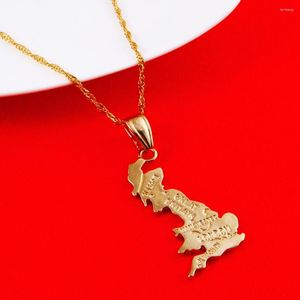 Pendant Necklaces United Kingdom Map Jewelry British Gold Color UK Great Britain Northern Ireland