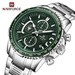 NAVIFORCE Orologio da polso da uomo in acciaio inossidabile Moda Casual Orologi al quarzo impermeabili per uomo Orologio classico di marca di lusso con quadrante grande