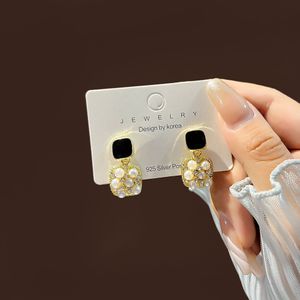 Stud Fashion Contracted Heart Pearl Fine Earrings Joker Sweet Elegant Temperament Women Drop Earrings