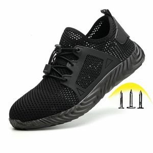 Safety Shoes Indestructible Shoes Men and Women Steel Toe Cap Work Safety Shoes Puncture-Proof Boots Lightweight Breathable Sneakers 230711