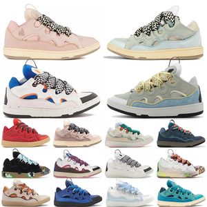 Sneakers firmate Scarpe casual Scarpe eleganti in tessuto a rete Scarpe stringate stile anni '90 Straordinarie sneakers Curb Trainer Piattaforma in pelle di vitello nappa Scarpe con plateau in gomma