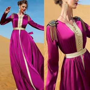 Ethnic Clothing Abaya Moroccan Dubai Caftan Muslim Women Long Dress Ramadan Arabic Luxury Satin Rhinestone Wedding Party Gown Isla194n