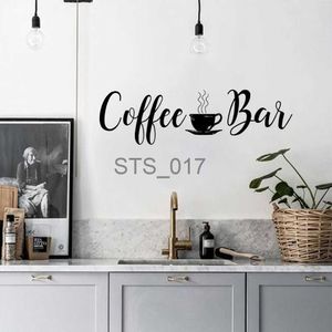 Other Decorative Stickers Coffee Bar Quotes Wall Decal Kitchen Home Wall Decor Vinyl Sticker Vinyl Design Coffee Bar Wall Mural Wallpaper x0712