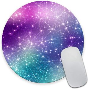 Mouse Pad Redondo de Constelação Cósmica Magic Space Constelação Estrelada Personalizada para Mouse Pads Circulares para Computadores Portáteis