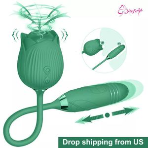 Vibratoren Rose Sucking Vibrator 10-Gang-vibrierender Klitorissauger Nickel Oralsexspielzeug Klitorisstimulation Weibliche Masturbation 230712