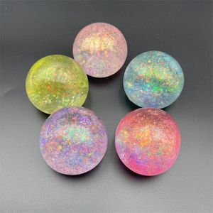 Slow Rising TPR Squishy Ball Color Shimmer Glitter Squishies Stress Relief Balls Fidget Toys Squeeze for Kids Adult 2210