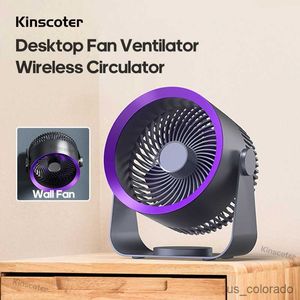Electric Fans KINSCOTER Multifunctional Electric Fan Circulator Wireless Portable Home Quiet Ventilator Desktop Wall Ceiling Fan Air Cooler R230712