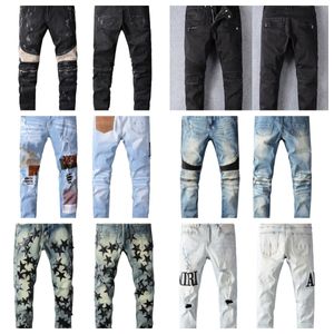 Jeans para homens jeans loewe jeans de grife nova moda streetwear skinny magro calça lápis jeans velho marinho homens mulheres impressão carta legal estilo de moda de rua