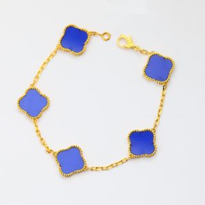 bransoletki projektant dla kobiet luksusowa koniczyna bransoletka ze stali nierdzewnej złota posił